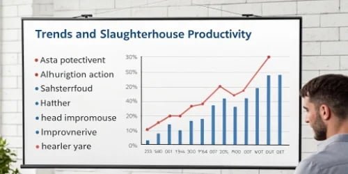 A line graph showing trends and comparisons in slaughterhouse productivity