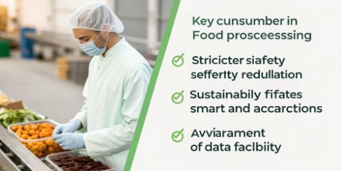 Infographic showing trends like sustainability, traceability, and smart factories
