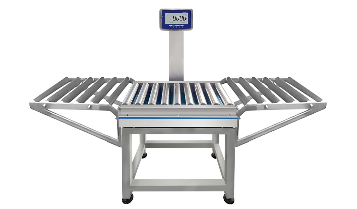 Checkweighing roller scale on production line