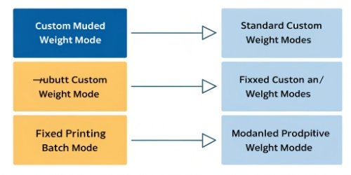 A diagram showing the workflow of Standard, Custom, and Fixed-Weight modes