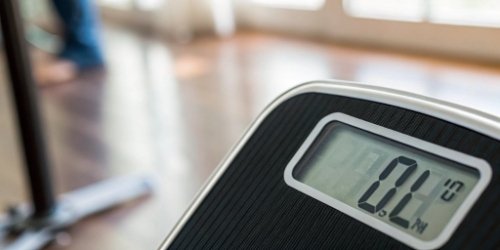 Accurate Weighing Data A close-up of a digital scale display showing a stable weight reading locked in