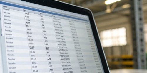 Accurate Data Capture with Barcode Scanning A computer screen showing a list of scanned barcode numbers next to their corresponding weights