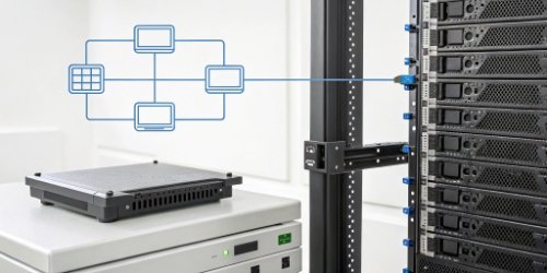 A system architecture diagram showing Weigherps Scales and Scanners feeding data into a local server, which then integrates with a client's ERP or cloud software.