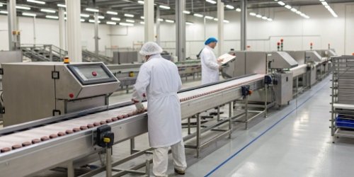 What is dual-metering management in a slaughterhouse?
