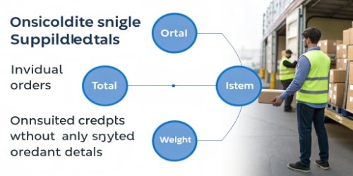 Consolidating Orders to Prevent Order Skipping A diagram showing individual orders being consolidated into a single supplier task.