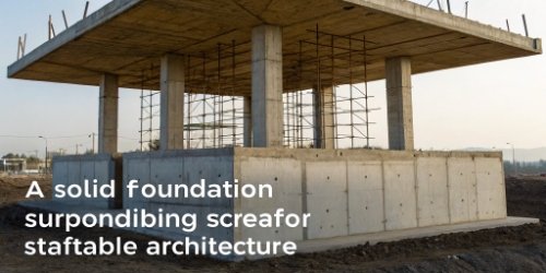 Reliable Software Architecture An illustration of a solid foundation supporting a complex structure, representing a stable software architecture