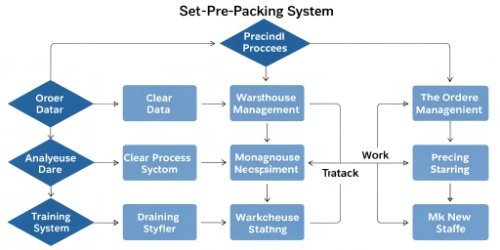 Setting Up a Pre-Packing System A flowchart showing the steps to set up a pre-packing system