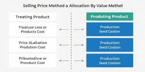 Selling Price Method vs Value Allocation Method Flowchart A flowchart comparing the steps of the selling price method versus the value allocation method for by-products.
