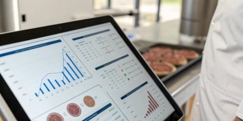 A close-up of an AI interface showing meat grading data