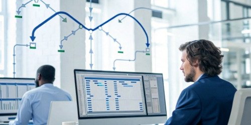 Data Integration for Gross Profit Analysis An illustration of data from different sources (sales, inventory, costs) flowing into a central analysis system
