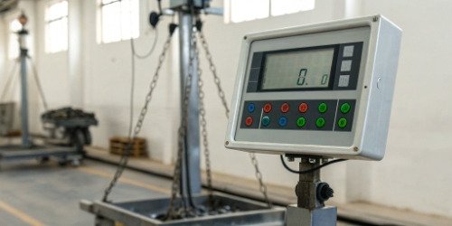Rail Scale Error Reading A digital indicator showing fluctuating weight readings