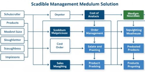 Scalable Slaughterhouse Management Solution A diagram showing a scalable management solution for a medium-sized slaughterhouse