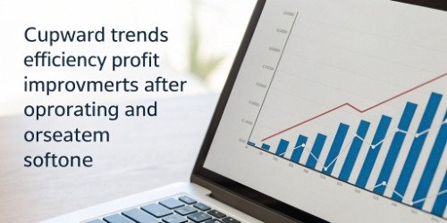 Operational Improvements with Custom Software A graph showing upward trends in efficiency and profit after implementing custom software.