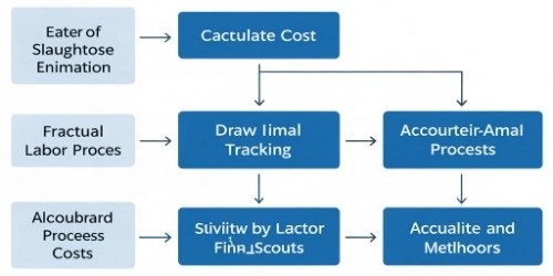 Five Key Steps of Cost Estimation A flowchart showing the five key steps of slaughterhouse cost estimation.
