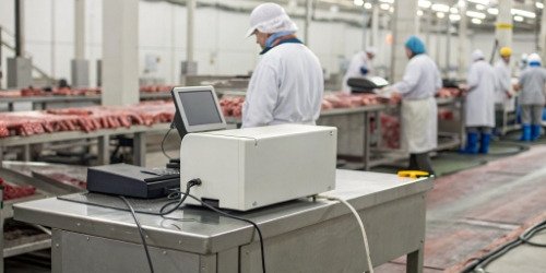 How do you implement a barcode printing solution in a slaughterhouse cutting workshop?
