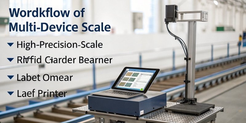 Smart PC Scale Workflow Comparison An infographic comparing the workflow of a traditional multi-device setup with a single smart PC scale.