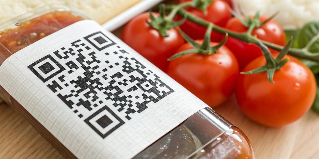 Best Practices for QR Code Label Design A well-designed QR code label on a food product with clear information