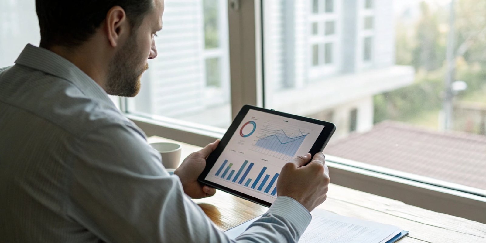 Data-Driven Weight Standard Compliance A quality control manager reviewing a control chart from checkweigher data on a tablet.