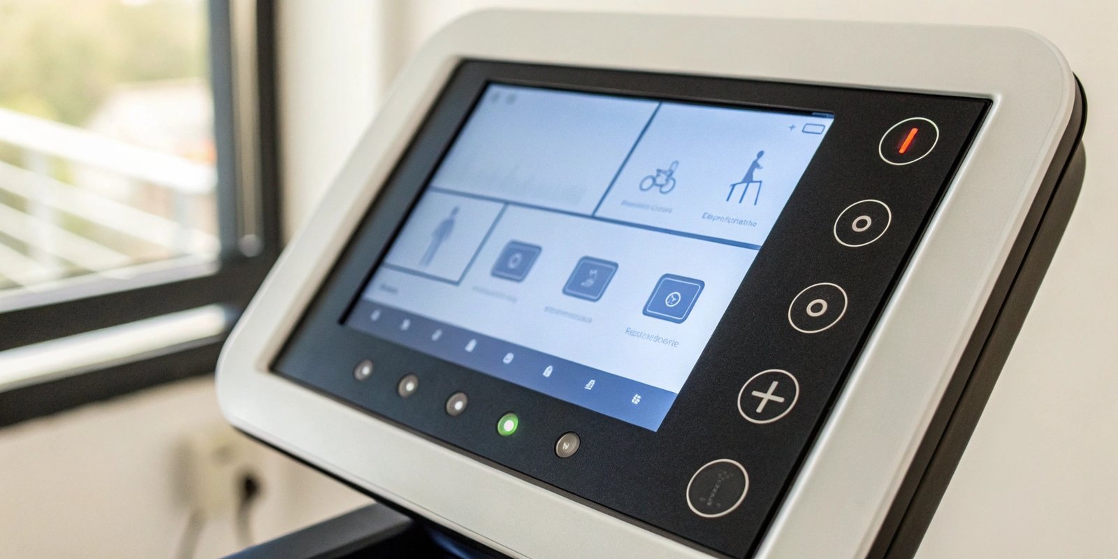 Easy-to-Use Interface on Grading Scale A user-friendly touchscreen interface on a grading scale.