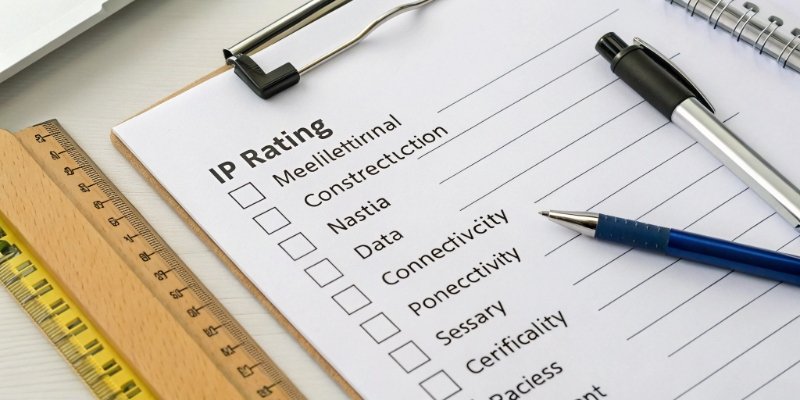 Waterproof Scale Selection Checklist A checklist of factors to consider: IP Rating, Material, Connectivity, Certification, and Support.