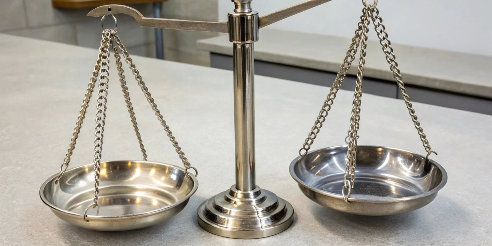 Optimal scale materials comparison Side-by-side comparison of a 304 stainless steel scale and a 316 stainless steel scale