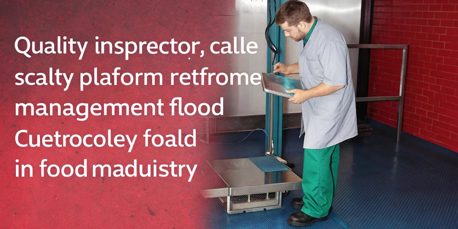 Key Compliance Standards for Food Industry Scales A quality inspector examining a stainless steel platform scale in a cleanroom environment, with ISO 9001 and OIML logos overlaid.