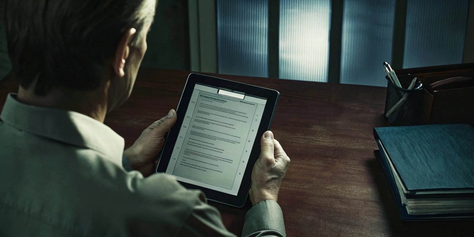 How to Verify Weighing Equipment Certifications A purchasing manager reviewing a supplier's certification documents on a tablet, with a checklist next to it.