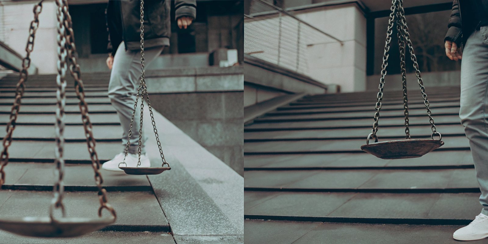 Why Scale Calibration is Necessary A split image showing a perfectly balanced scale on one side and a tilted, unbalanced scale on the other.